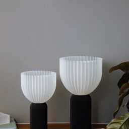 Lamp C Black X Transparent Minimalist Modern Lamp 3D Printed Made From Bioplastic - thumbnail 3