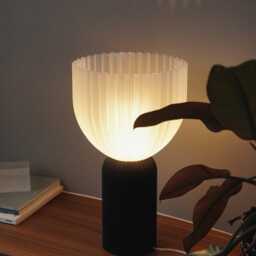 Lamp C Black X Transparent Minimalist Modern Lamp 3D Printed Made From Bioplastic - thumbnail 2