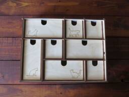 Wooden Cats Mini Chest 8-Drawer Desktop Storage Box - thumbnail 1
