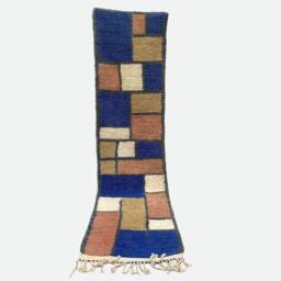 Handmade Berber Wool Runner Rug Fatima Moroccan Boujaad - thumbnail 2