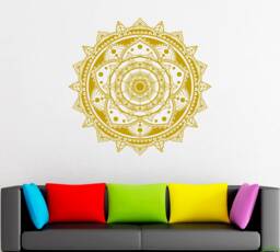 Mandala Flower Wall Decal Removable Vinyl Yoga Decor 2126 - thumbnail 1