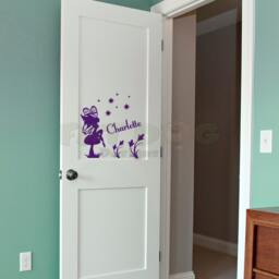 Girls Name Wall Decal, Fairy Sign, Room Decor, Door Decal - thumbnail 2