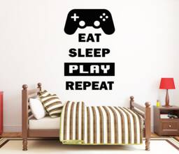 Gamer Wall Decal Video Game Controller, Gaming Room Decor 430Re - thumbnail 1