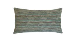 Turquoise Brown Mediterranean Stripe Decorative Throw Pillow Cover 12x22