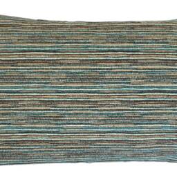 Turquoise Brown Mediterranean Stripe Decorative Throw Pillow Cover 12x22 - thumbnail 2