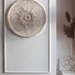 Round Jute Macrame Mandala Wall Hanging - Fiber Art Decor - thumbnail 2