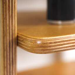 Mid Century Record Player Stand, Plywood Turntable Stand With Vinyl Storage, Handmade UK Audio Furniture - thumbnail 4