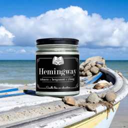 Hemingway Soy Candle - Tobacco + Bergamot Ylang Book Lover Literary Gifts For Writers & Authors - thumbnail 1