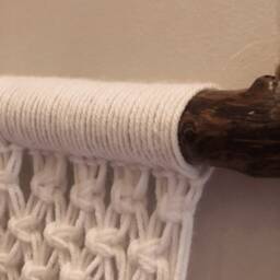 White Macrame Wall Hanging - thumbnail 4