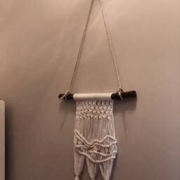 White Macrame Wall Hanging - thumbnail 3