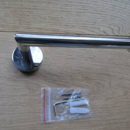 Polished Stainless Steel Bathroom Accessories Towel Ring Toilet Roll Holder Stand Robe Hook - thumbnail 3