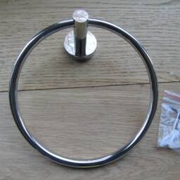 Polished Stainless Steel Bathroom Accessories Towel Ring Toilet Roll Holder Stand Robe Hook - thumbnail 2