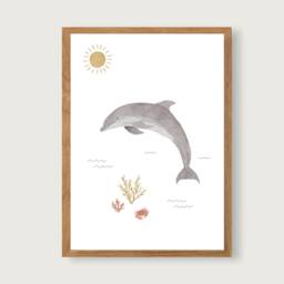 Sea Creatures Poster Set A4 - Print Children's Nursery Child Illustration Fish Animals Shark Turtle -- Heart & Paper - thumbnail 2