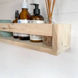 Rustic Reclaimed Wood Bathroom Vanity/Display Shelf Made From Materials With A Natural Finish, Sustainably Handmade - thumbnail 2