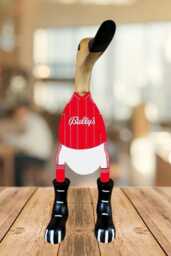 Nottingham Forest Fc - Hand-Painted Wooden Duck - 2025-2026 Design Approx. 25cm - thumbnail 1