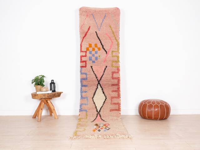 Moroccan Runner Rug 2x9 Ft, Vintage Berber Runner, Handwoven Wool Rug, Tribal Bohemian Hallway 72x283 cm - image 1