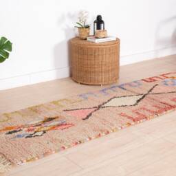 Moroccan Runner Rug 2x9 Ft, Vintage Berber Runner, Handwoven Wool Rug, Tribal Bohemian Hallway 72x283 cm - thumbnail 3