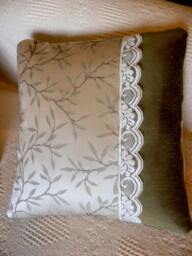 Decorative Pillow...brocade & Lace ... Throw Pillow Home Decor - thumbnail 1