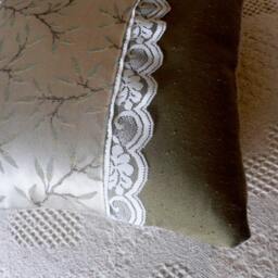 Decorative Pillow...brocade & Lace ... Throw Pillow Home Decor - thumbnail 2