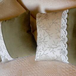 Decorative Pillow...brocade & Lace ... Throw Pillow Home Decor - thumbnail 4