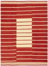 Handwoven Qashqai Kilim Rug Tribal Flat Weave Wool, Southwestern Decor - thumbnail 1