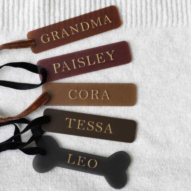 Custom Stocking Name Tag - Christmas Tag, Modern , Vintage - image 1