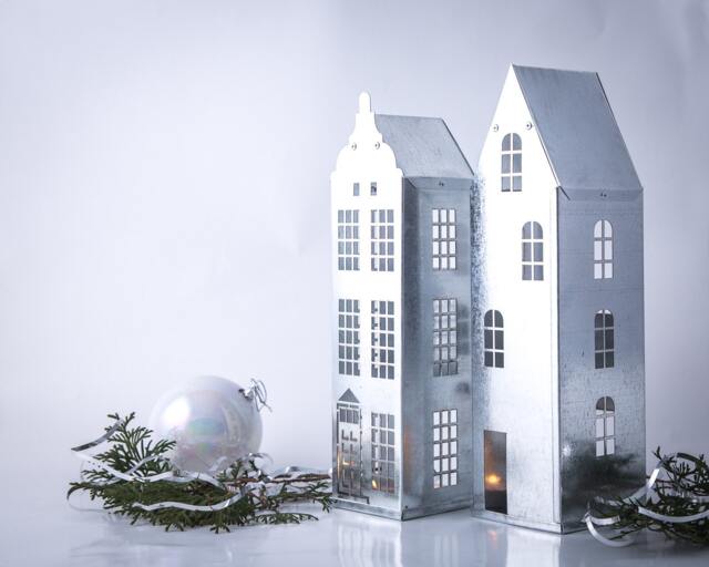 Tin House Candle Holders Amsterdam & Stockholm Lanterns, Set Of 2 - image 1