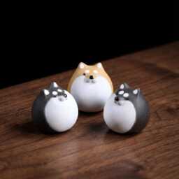 Shiba Inu Tea Pet Figurine Handmade Zisha Cute Dog Chinese Ceremony Table Decor Gift Collectible Art Statue Lover - thumbnail 3