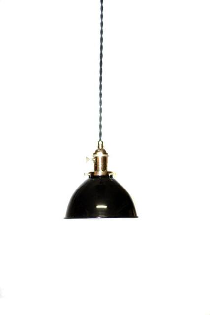 Porcelain Enamel Farmhouse Shade Pendant Light - Multiple Colors - image 1