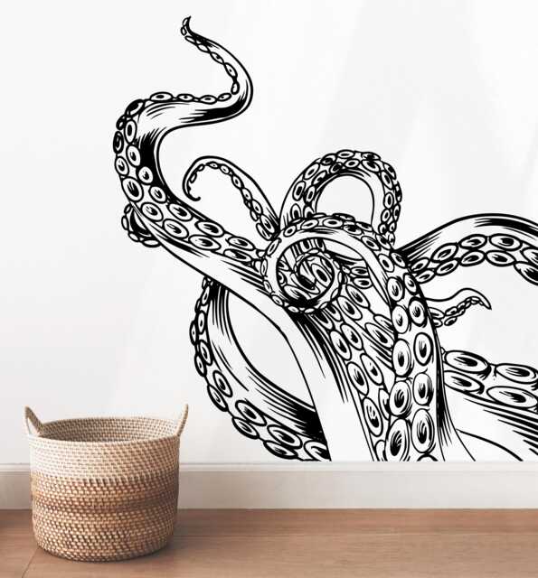 Octopus Tentacles Wall Decal Removable Vinyl Art 2056 - image 1