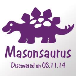 stegosaurus Wall Decal, Personalized Dinosaur Vinyl Boys Name Monogram, Dino Nursery Decals, Bedroom Decor - thumbnail 2