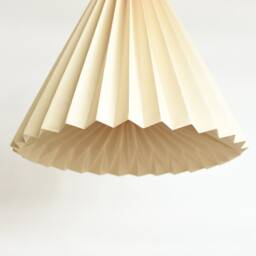 Origami Paper Lampshade - Beige Tipi High Dual Pack Pendant Light Scandinavian Japandi Ceiling Lamp - thumbnail 3