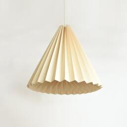 Origami Paper Lampshade - Beige Tipi High Dual Pack Pendant Light Scandinavian Japandi Ceiling Lamp - thumbnail 2