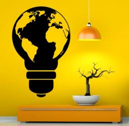 World Map Wall Vinyl Decal Sticker Art Design Murals Interior Home Decor - 21M2Ap - thumbnail 1
