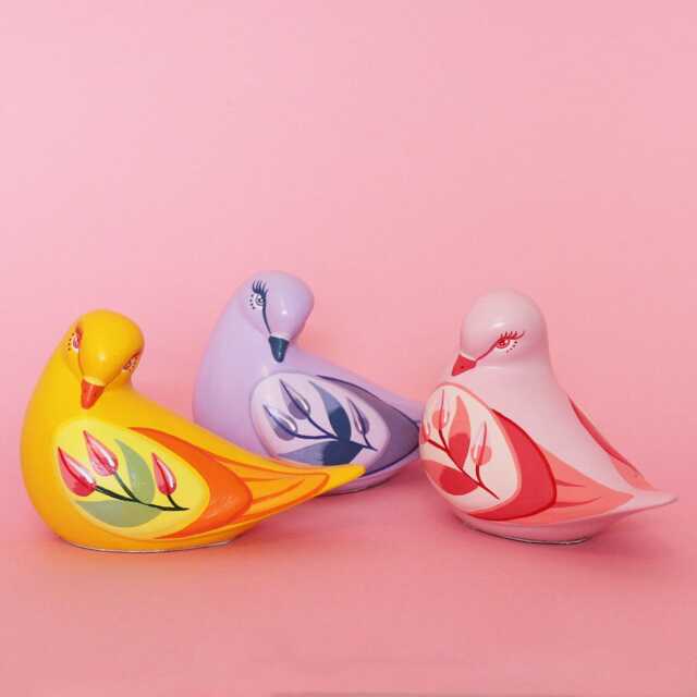 Made To Order Small Floral Pigeon Ornament By Betty & The Lovecats - image 1