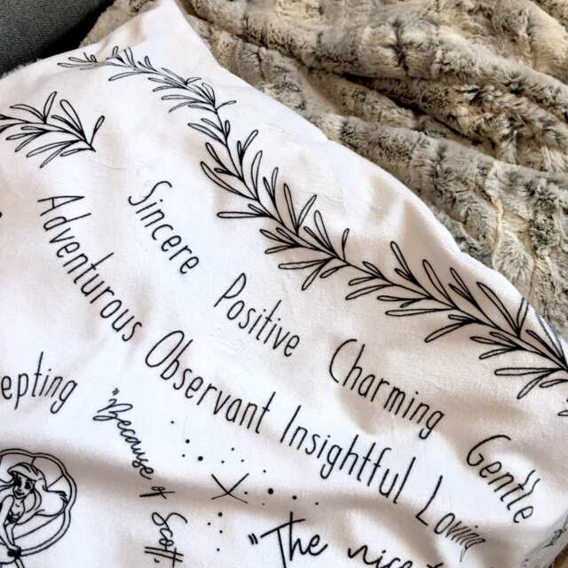 Additional Memory Tribute Blanket, Memorial Heirloom Gift, Keepsake Sympathy Or Bereavement Remembrance Throw - Adult Size Minky - image 1