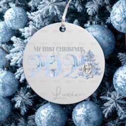 Personalised Kids Christmas Decoration - Granddaughter First Gift 1St Bauble Stocking Filler Eve Box - thumbnail 1