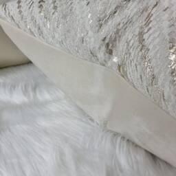 Luxury Cream & Gold Metallic Luxor Cushion Cover New Home Sofa & Bed Designer Handmade - thumbnail 3