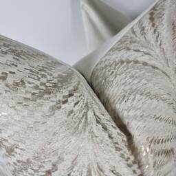 Luxury Cream & Gold Metallic Luxor Cushion Cover New Home Sofa & Bed Designer Handmade - thumbnail 4