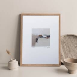 Minimalist Landscape Art Print Earthy Neutral Tones - 5x5 In - thumbnail 2