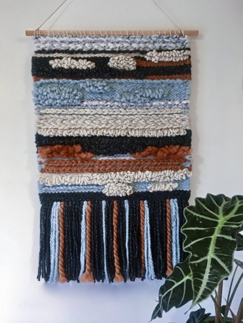 Handwoven Wall Tapestry Wool, Cotton, Acrylic Textile Art - image 1