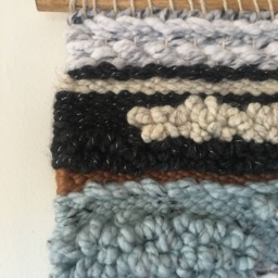 Handwoven Wall Tapestry Wool, Cotton, Acrylic Textile Art - thumbnail 3