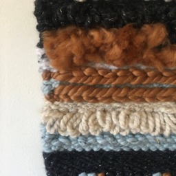 Handwoven Wall Tapestry Wool, Cotton, Acrylic Textile Art - thumbnail 4
