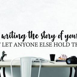 Write Your Own Story Wall Decal - Life Control Quote Inspirational Office Bedroom Decor - thumbnail 2