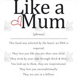 Like A Mum Definition Art Print, You're Like To Me Gift, Stepmum Bonus Mother Figure in Law Stepmom - thumbnail 2