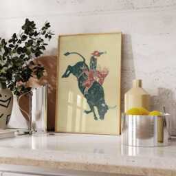 Western Rodeo Bull Rider Poster, Cowboy Riding Art Print, Rustic Wall Decor, Vintage Art, Country Print - thumbnail 2