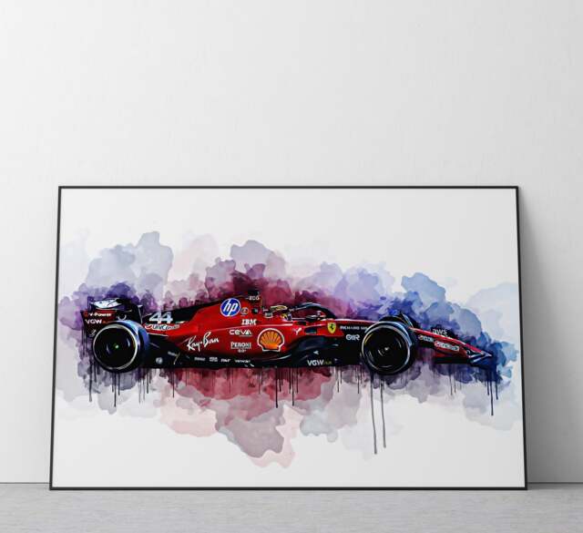 Lewis Hamilton Ferrari Poster - Car F1 Print Wall Decor Ref #544 - image 1