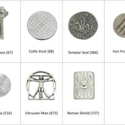 Historical Symbols Flip Up Alarm Clock Portable Quartz Movement Templar Celtic Britannia Birthday Gift Ac - thumbnail 2