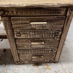 Rustic French Oak Computer Desk - thumbnail 4