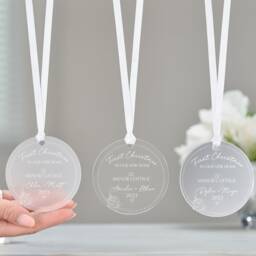 First Christmas New Home Bauble, Personalised in Our Ornament, House Decoration Couple Gift 2023 - thumbnail 4